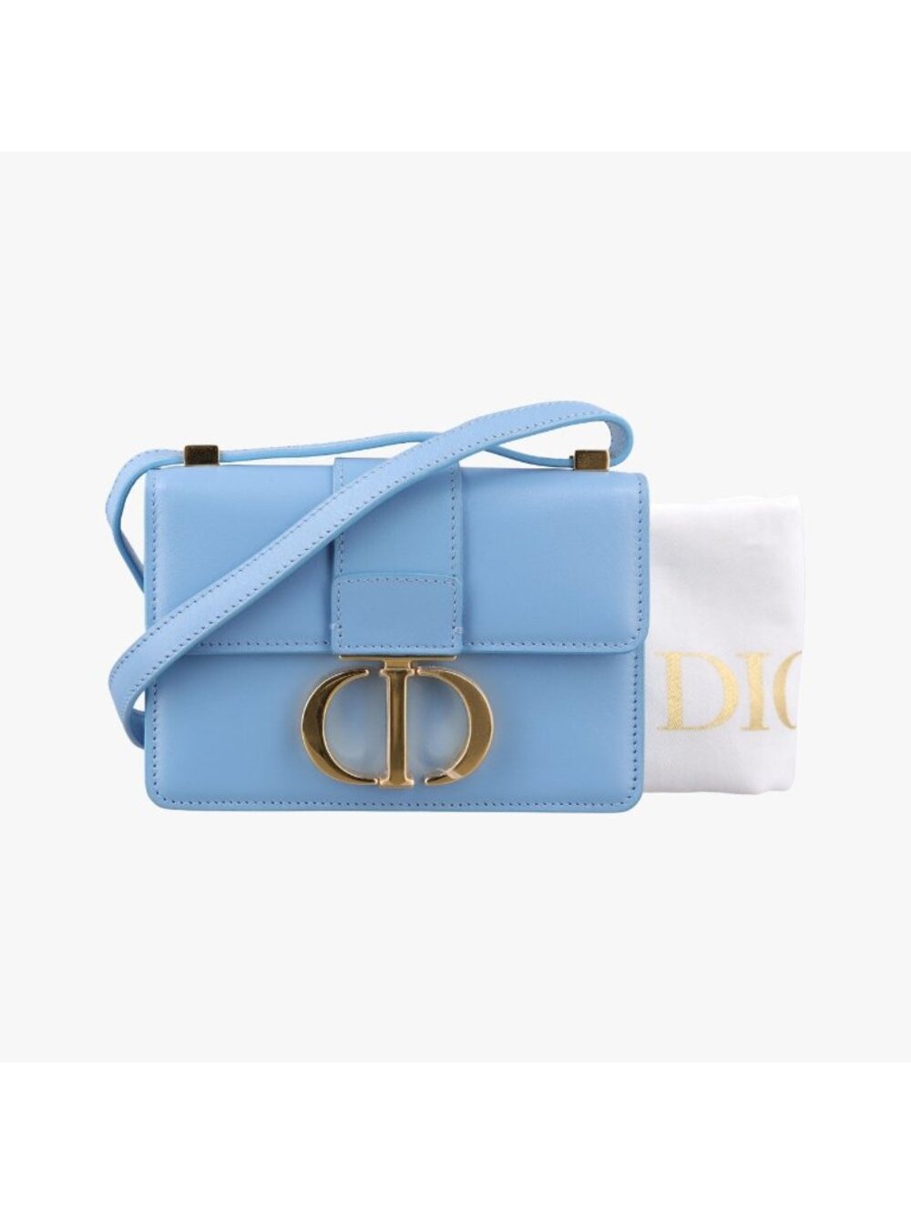 Dior Blue Leather Shoulder Bag